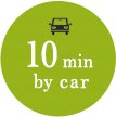 10min by car